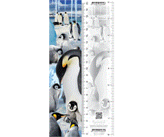 WK00964  00964 Bokmerke/linjal, 3D, Pingviner Penguin, Worth Keeping